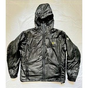 Men's Mountain Hardwear Grey Prima Loft Compressor Hooded Jacket | Size XL